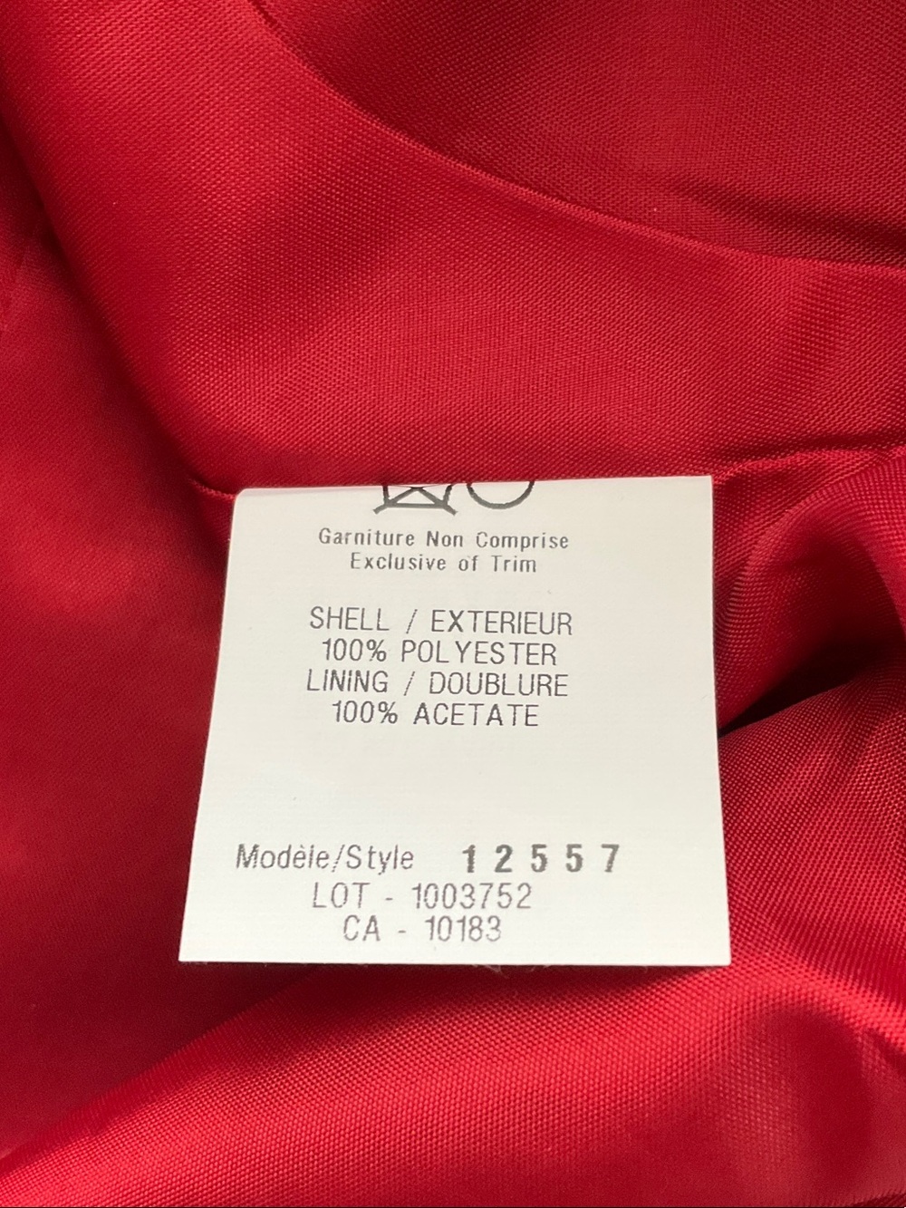 Women's Red Ruffle Front Blazer Jacket - Picture 5 of 5